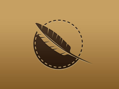 Feather brown fashion feather icon logo