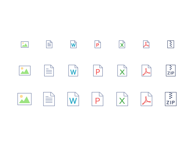 File Type Icons document excel file icons image pdf type word