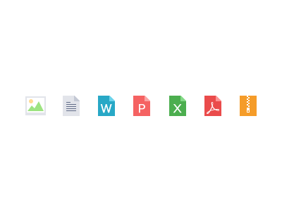 File Type Icons V2 document files icon icons image pdf ppt word xls zip