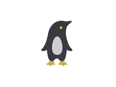Penguin bird logo mark penguin