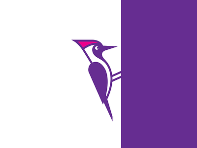 Woodpecker bird logo woodpecker