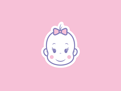 Baby girl baby child girl illustration logo