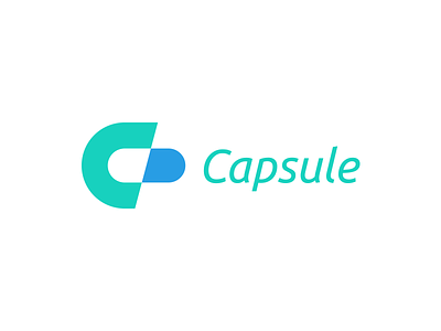 Capsule capsule initial logo medical monogram pharmacy