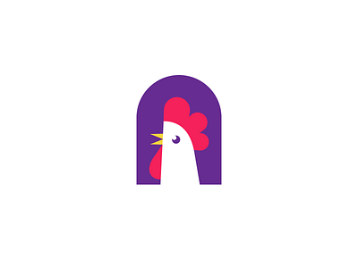 Rooster v2 animal bird logo rooster