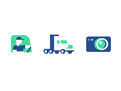 Trucking icons ai camera dash cam driver fleet management truck trucking