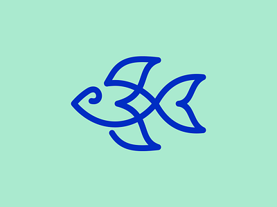 Fishline fish line logo sea