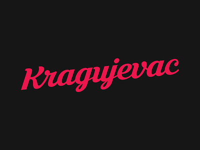 Kragujevac letter letters logo logotype serbia serbian typo typogaphy