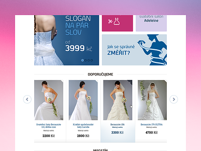 WIP blue clean ecommerce elegant eshop pink red shop simple wedding