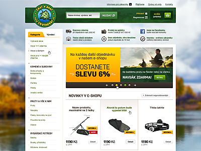 Fishing ecommerce - full view brown e commerce e shop ecommerce eshop fishing green header nuns sexy shopping yellow