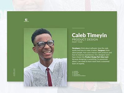 Simple profile card by Caleb Timeyin on Dribbble