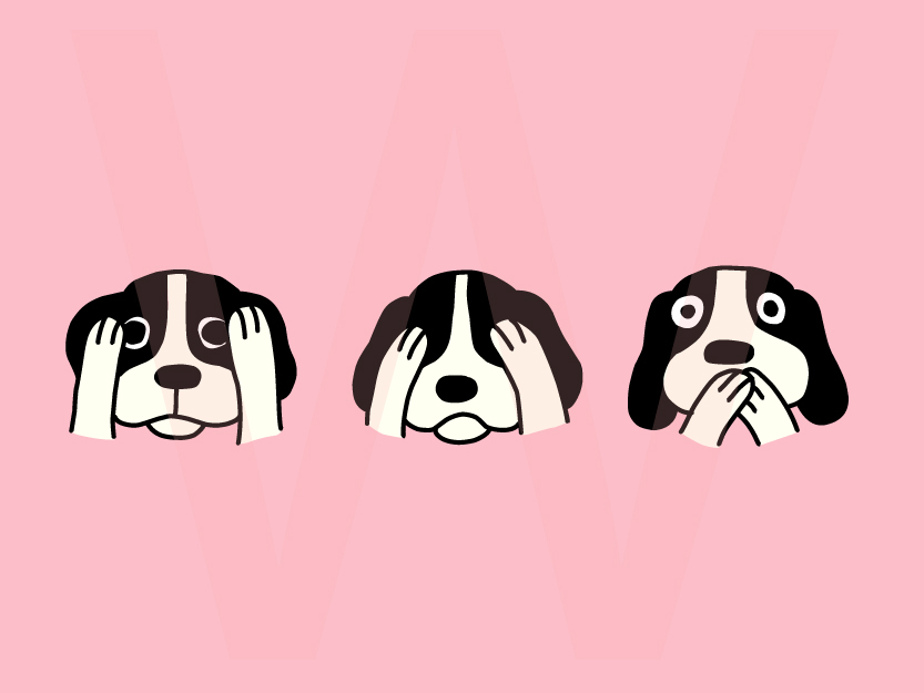 Beagle Shut The Ears Eyes And Mouth By Nirutha On Dribbble