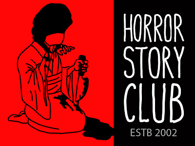 Horror Story Club cartoon character design digital art drawing hand drawing illustration line art line drawing logo print shirt sticker vector