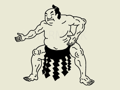 Sumo Action cartoon character design digital art drawing hand drawing illustration japan japanese line art line drawing print shirt sticker sumo vector