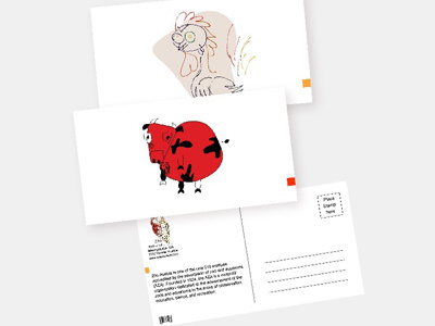 Post Card animal card illustration post print zoo