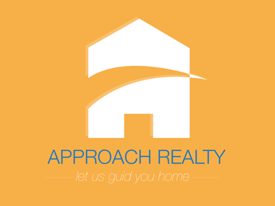 Approach realty branding design home house identity logo