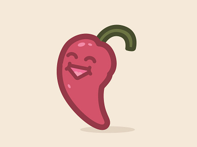 The Joyful Jalapeño cute food funny hot illustration illustrator jalapeño kawaii pepper vegan