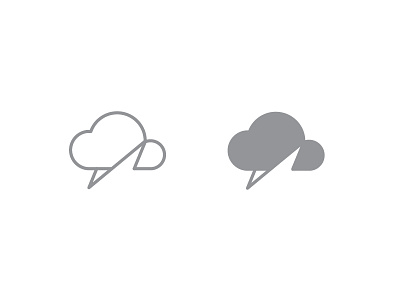 Storm is Brewing branding cloud identity line logo shape storm stroke symbol thunder weather