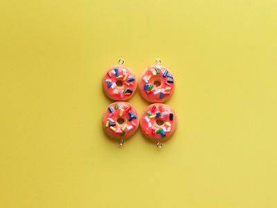 Donuts with Sprinkles clay colorful craft cute dessert donuts food handmade kawaii sprinkles yellow