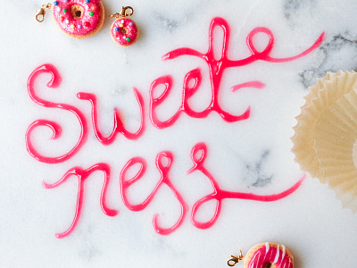 Sweetness Saturday! bakery craft donuts food lettering handlettering handmade lettering letters pink sweet type typography