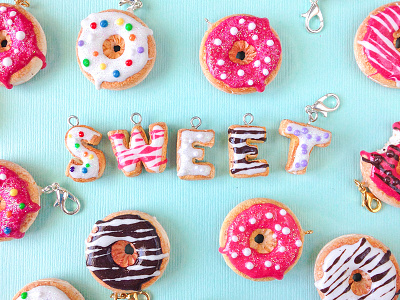 Have a SWEET Tuesday! bakery colorful donuts food lettering food type handmade lettering letters mint pink type typography