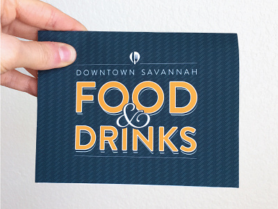 Savannah Food & Drinks Map food food map georgia lettering letters map map design savannah type typography