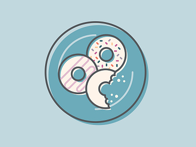 Mmmm... Donuts bakery breakfast cute dessert donut donuts doughnuts flat illustration vector vector art vector illustration