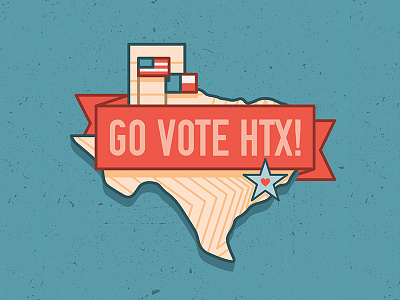 Go Vote HTX! cute election houston illustration president texas usa vector vector art vector illustration vote voting