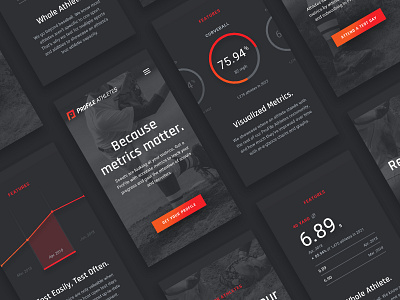 ProFile Athletes User Interface Design