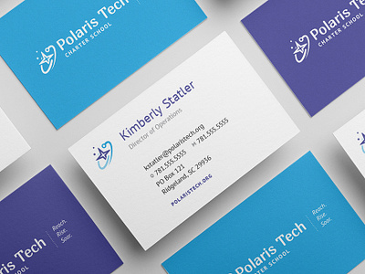 Polaris Tech Business Cards brand brand and identity brand assets branding business cards logo logo design logotype vector