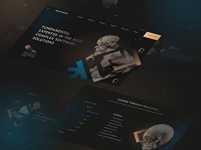 UI/UX for Acropolium by Qream branding collage design minimal ui ui design ux ux research web website