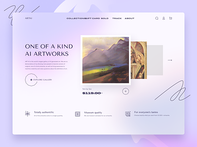 Website redesign for ArtAI by Qream branding design illustration redesign ui ui design ux web