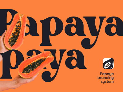 Branding for Vegan Restaurant Marketplace Papaya brand brand identity branding branding system bright design figma food fruit graphic design instagram logo orange papaya plant based posts restaurant typography vector vegan