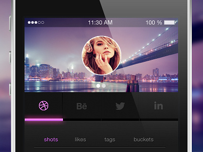 Portfolio Viewer android app dark ios iphone mobile portfolio profile ui ux