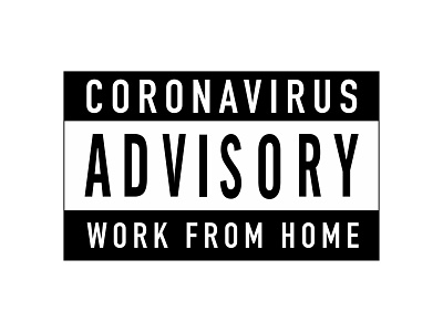 Coronavirus Advisory - Work From Home album app artwork branding coronavirus covid 19 design digital design graphic design hip hop icon illustraion logo mobile music rap sticker ui vector wfh