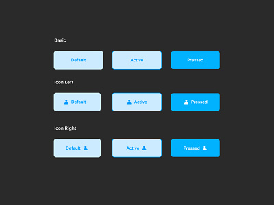 Buttons animation app blue branding button button states design designsystem digital design graphic design hover icon icons logo mobile primary secondary ui vector website