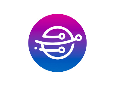 iTech Logo advertising app blue branding consultancy design digital design globe gradient graphic graphic design icon illustration logo logo design purple tech logo technology ui vector