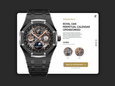 Audemars Piguet Royal Oak - Product Page Design advertising app branding buy design digital design ecommerce icon landing page logo luxury mobile shopping typogaphy ui ux vector watch web design website