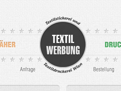 Textilwerbung embroidery helvetica logo logodesign print redesign textile webdesign