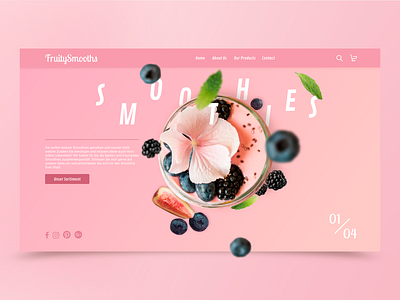 Tasty Smoothies !!! adobe xd adobexd landing page prototype smoothie design smoothies ui ux web design website