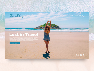 Travel blog Design - adobe Xd