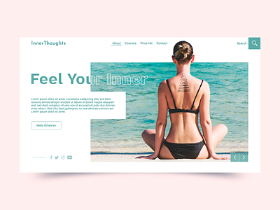 New Screen Yoga Website feel good ui ux web design website yoga website