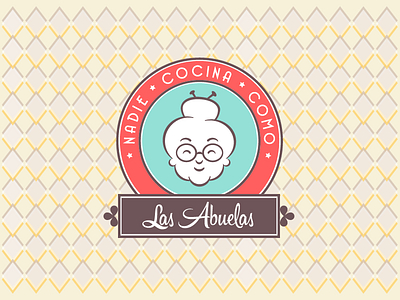 Nadie cocina como las Abuelas abuela cooking grandmother granny icon kitchen logo logo design pattern retro vintage