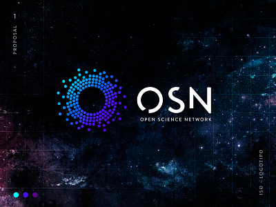 OSN Branding atom blockchain platform branding design logo design mattet network particle project science