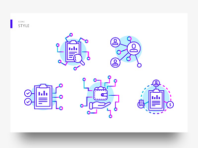OSN Icon design blockchain colorful icon icon design landing page network platform science social