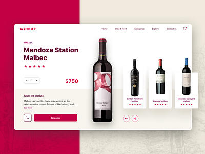 Wine Website cart desktop desktop app desktop design ecommerce platform ui design website wine