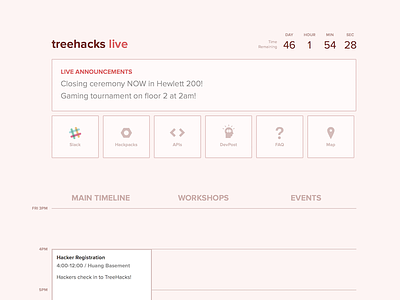 TreeHacks Live calendar event schedule timeline website