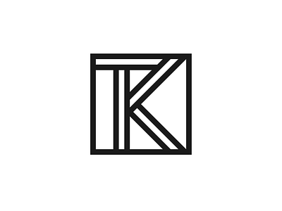 TK Monogram black and white brand identity branding logo logo design logotype monogram simple type typogaphy