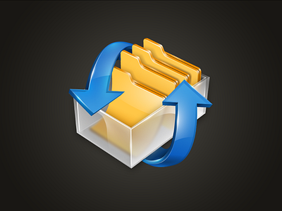 Backup backup file glass icon