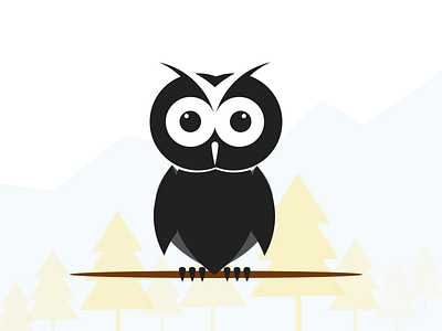Owl birds design forest icon illustration logo owl