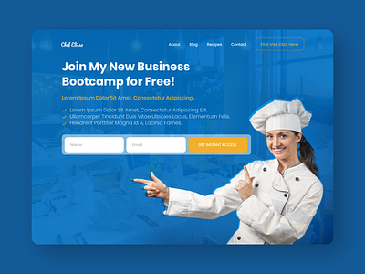 Chef Elisa landing page design figma graphic design shef ui web website